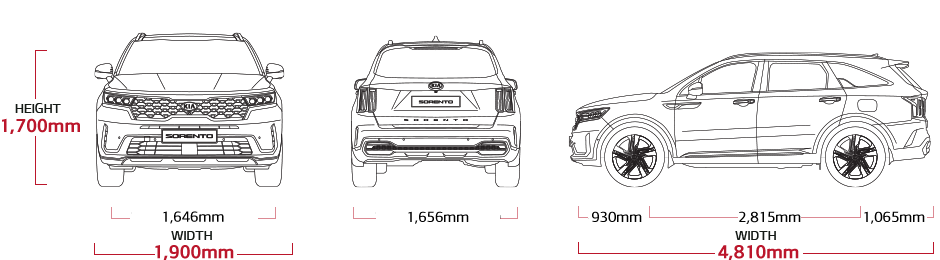 kia-sorento-mq4-21my-dimensions-all-view